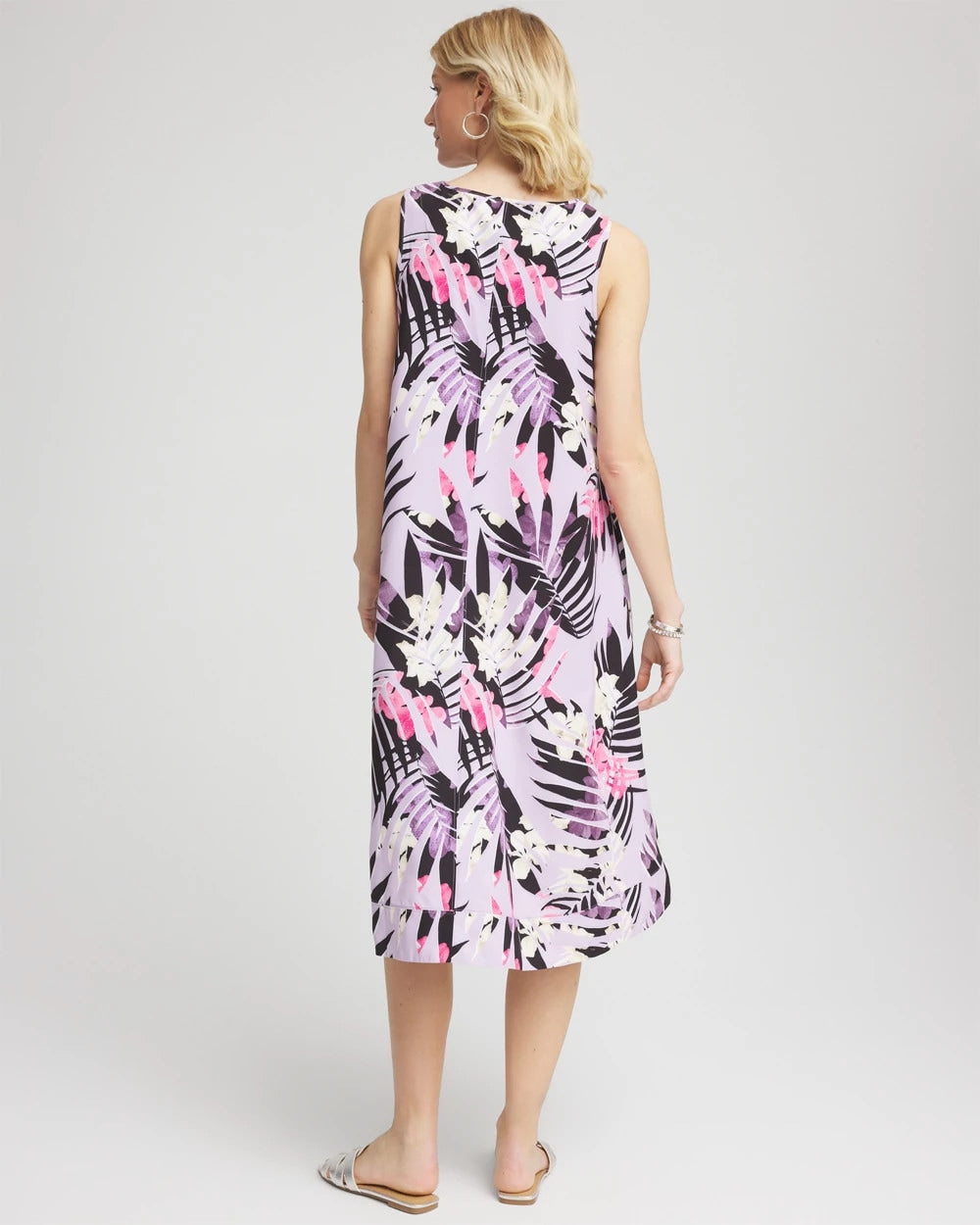 Chico's - Zenergy® Floral Palms Lightweight Midi Dress