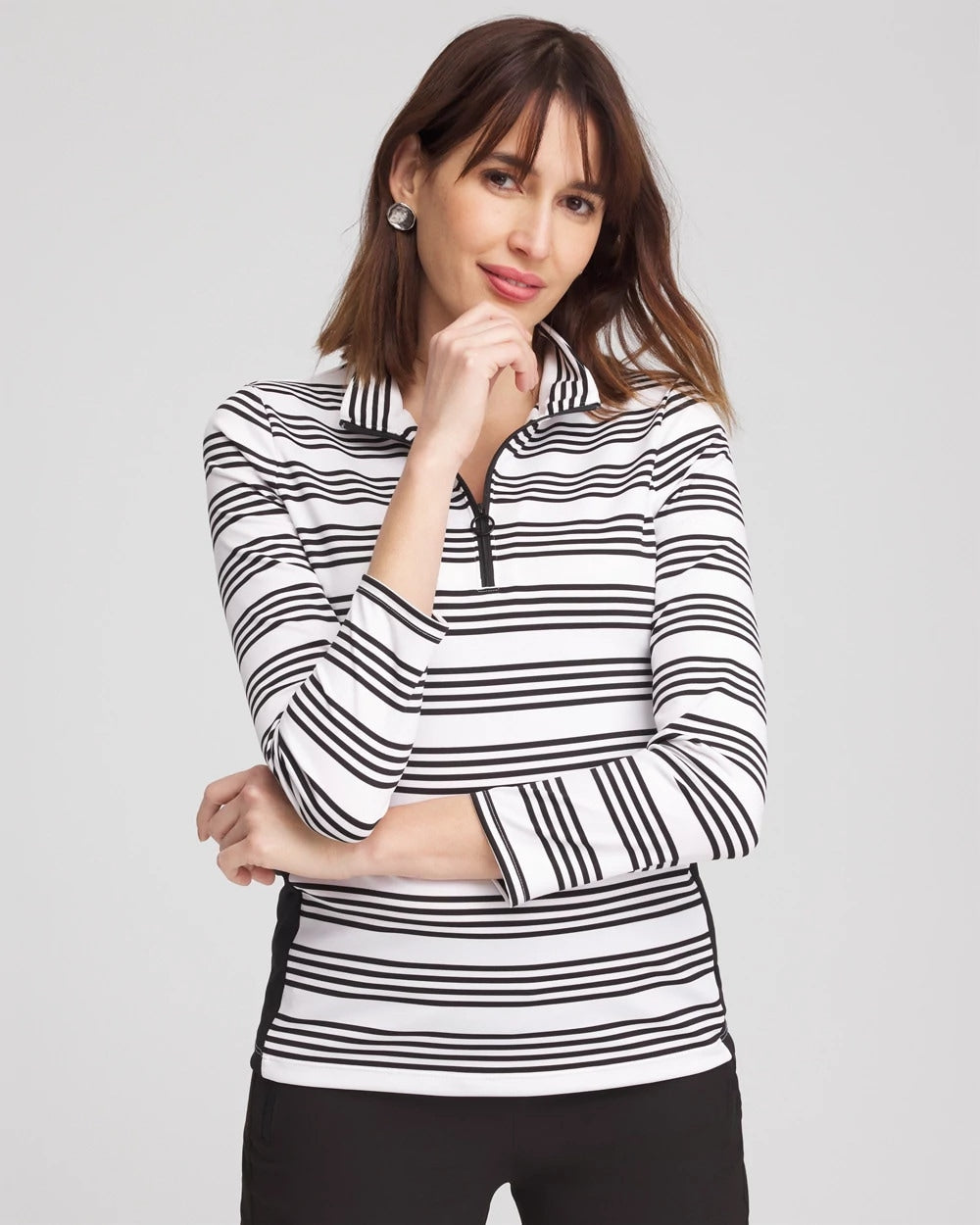 Chico's - Zenergy® UPF Stripe Long Sleeve Top