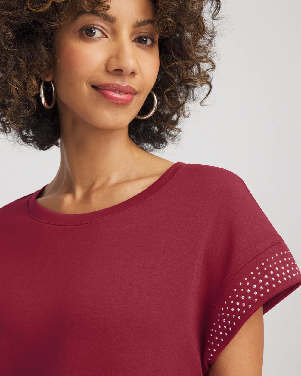 Chico's - Zenergy® Embellished Short-Sleeve Top