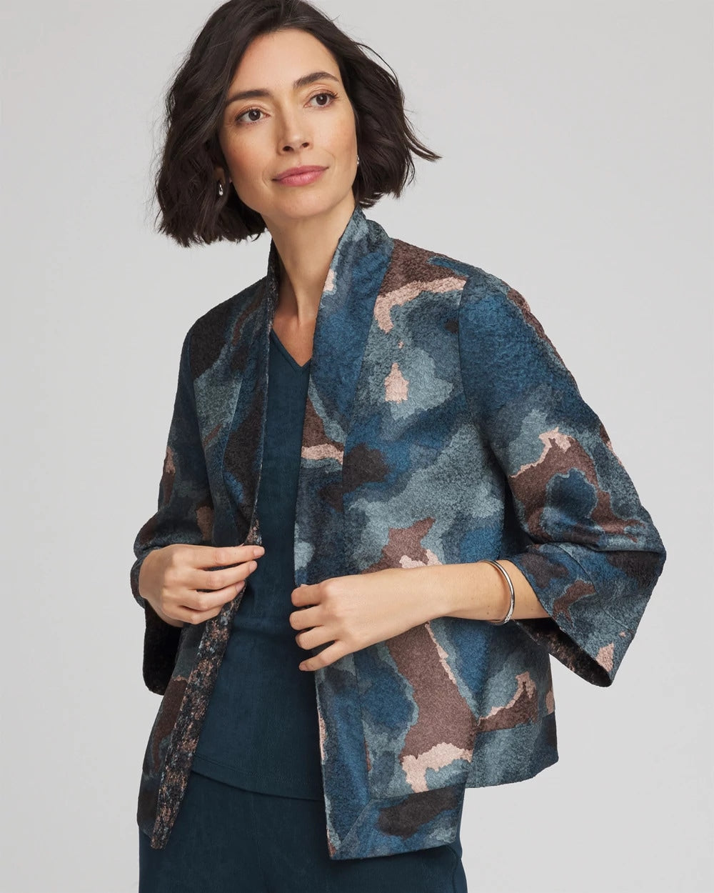 Chico's - Travelers™ Collection Crystal Crushed Reversible Jacket