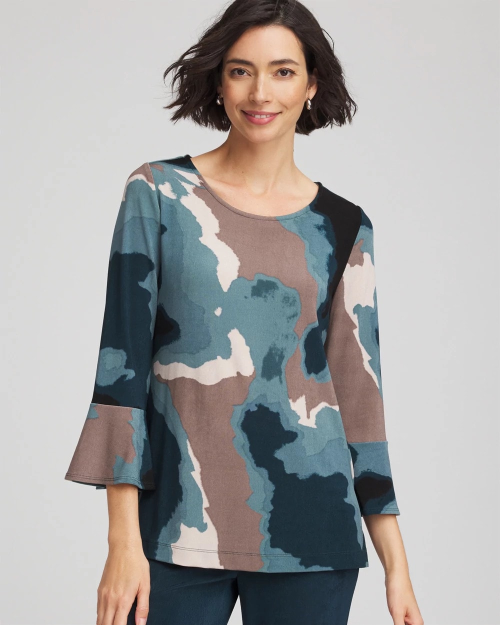Chico's - Travelers™ Crystal Flounce Sleeve Tunic