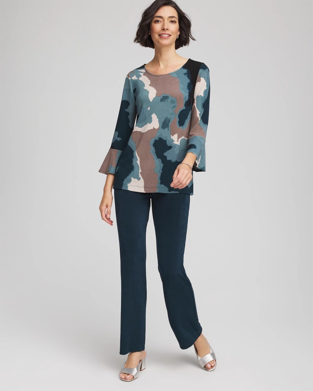 Chico's - Travelers™ Crystal Flounce Sleeve Tunic