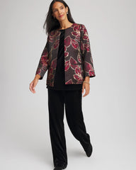Chico's - Travelers™ Collection Jacquard Foiled Floral Jacket