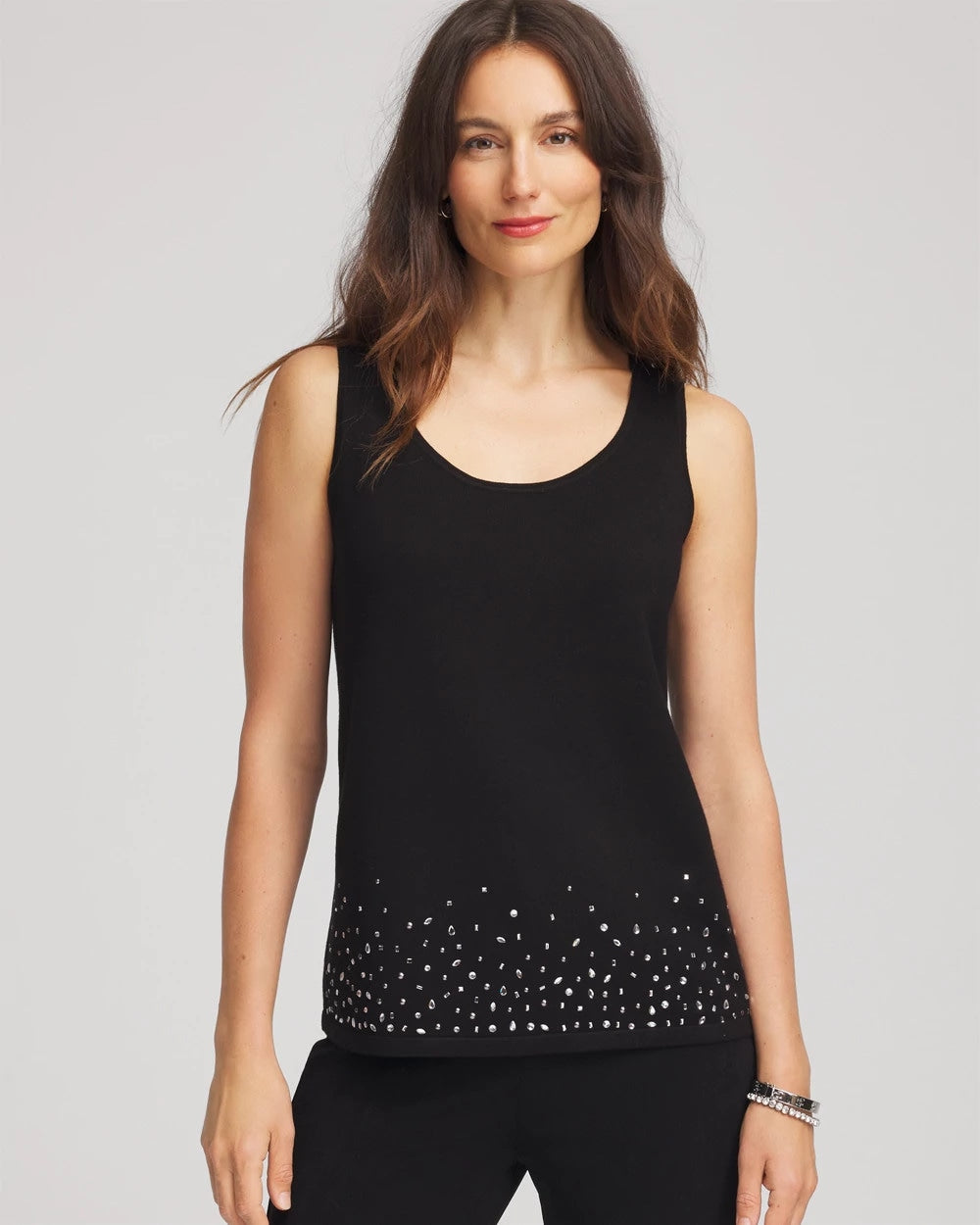 Chico's - Travelers™ Embellished Scoopneck Tank