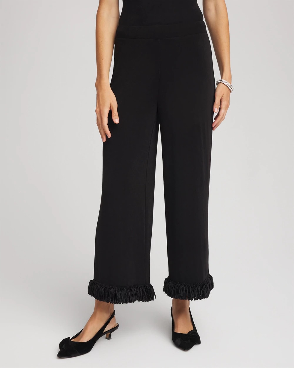 Chico's - Travelers™ Collection Fringe Hem Cropped Pants