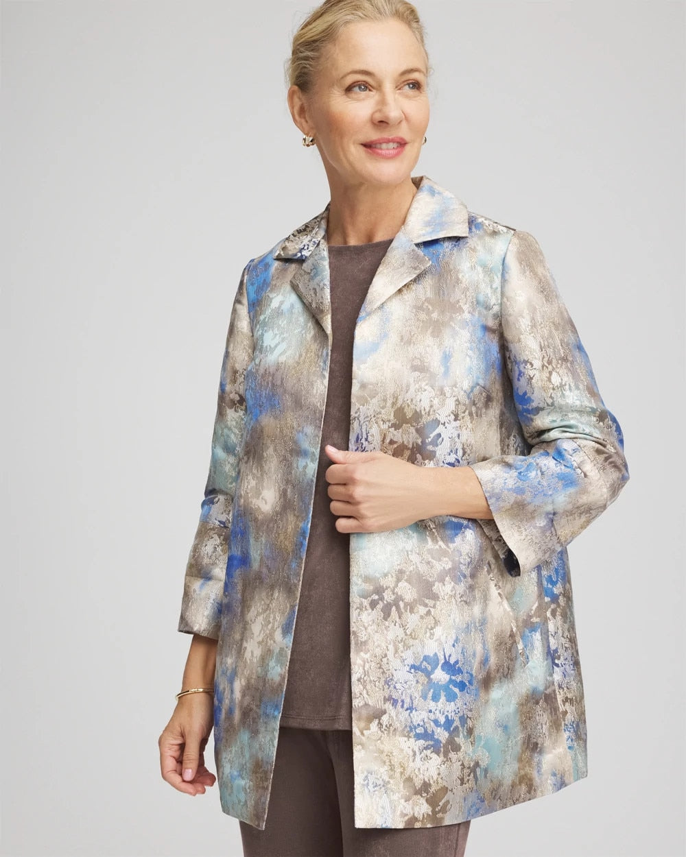 Chico's - Travelers™ Collection Watercolor Jacquard Jacket