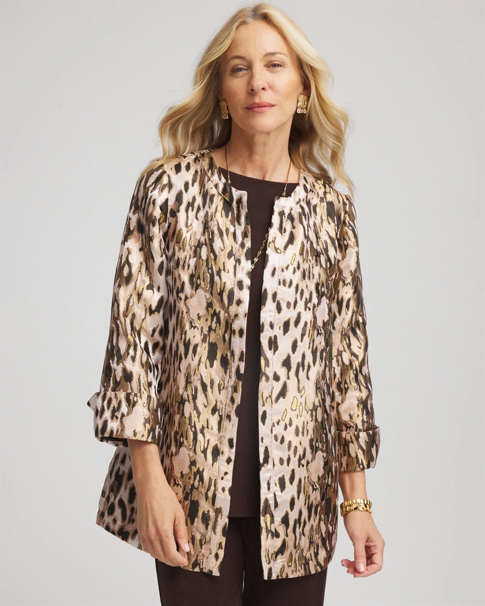 Chico's - Travelers™ Collection Animal Jacquard Jacket