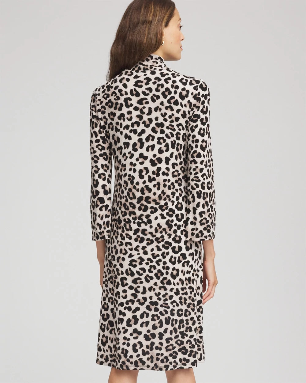 Chico's - Travelers™ Animal-Print Mockneck Midi Dress