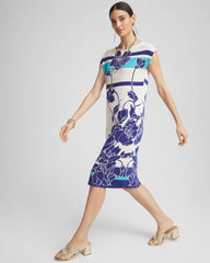 Chico's - Travelers™ Wildflower Cap-Sleeved Column Dress