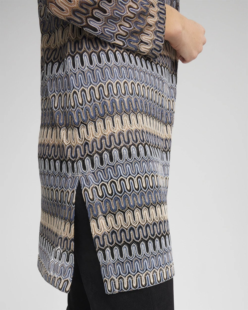 Chico's - Travelers™ Knit Chevron Open-Front Cardigan