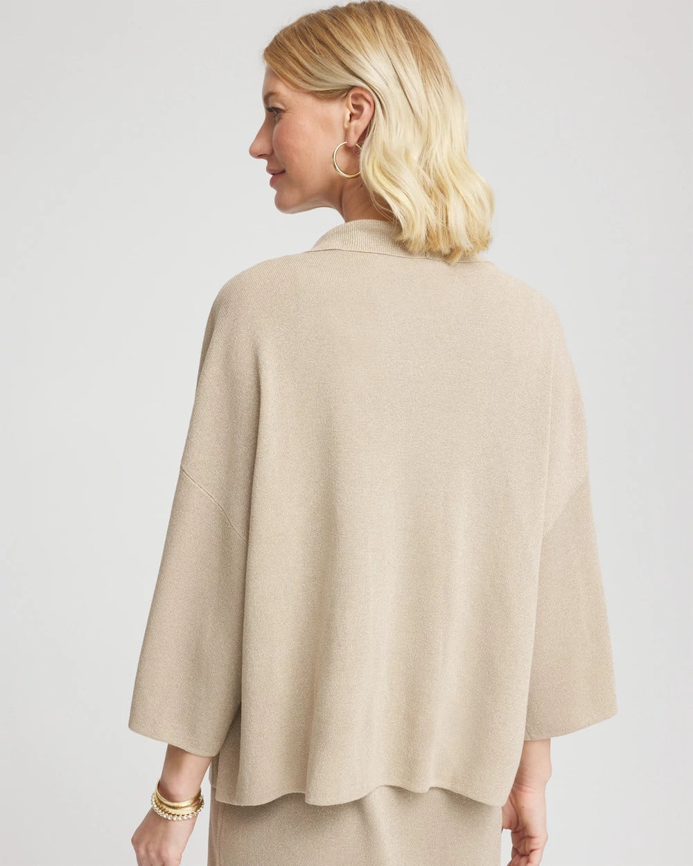 Chico's - Travelers™ Collection Metallic Knit Cardigan