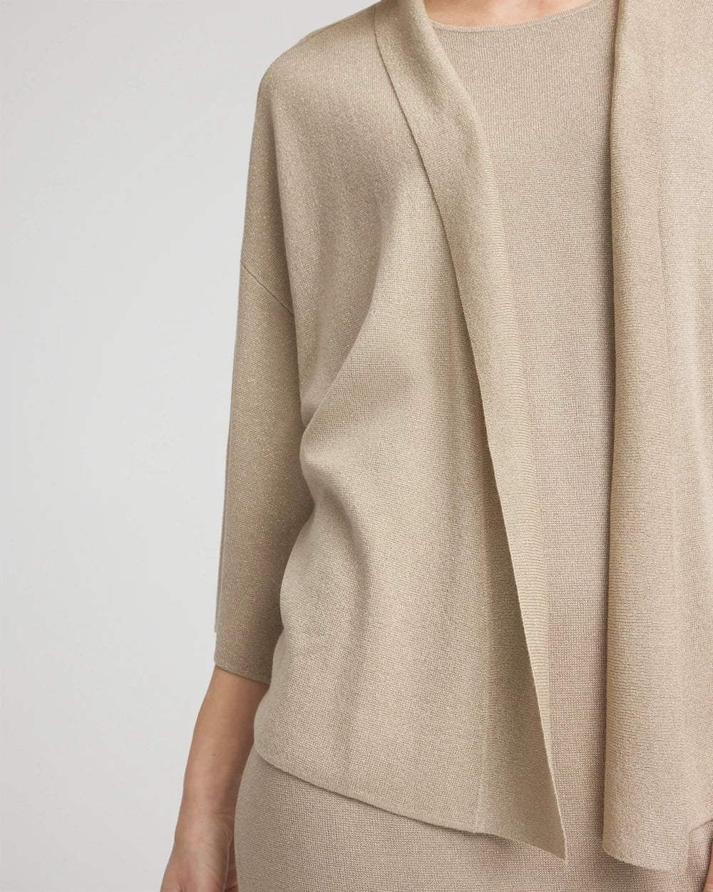 Chico's - Travelers™ Collection Metallic Knit Cardigan