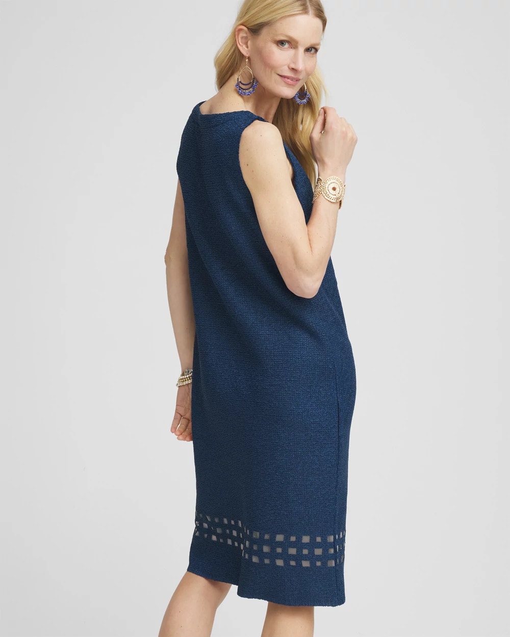 Chico's - Travelers™ Sleeveless Crushed Cutout-Hem Dress