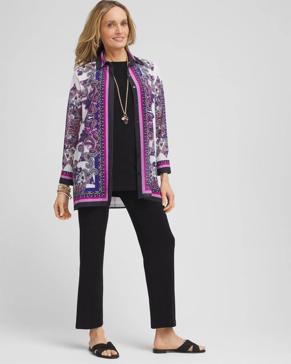 Chico's - Travelers™ Collection Mesh Shirt Jacket