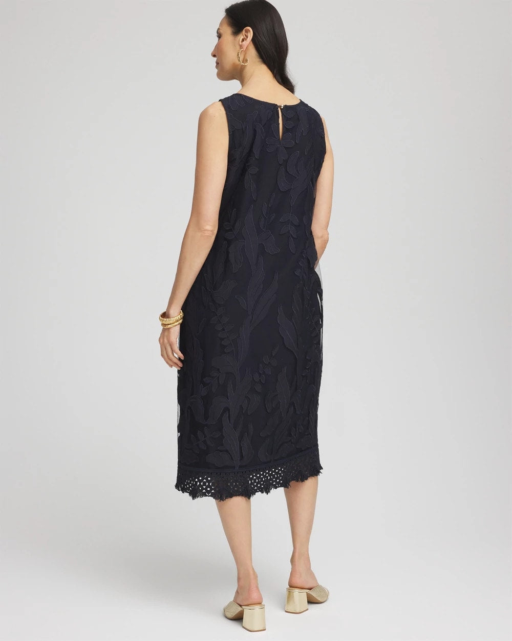 Chico's - Travelers™ Mesh Appliqué Midi Dress