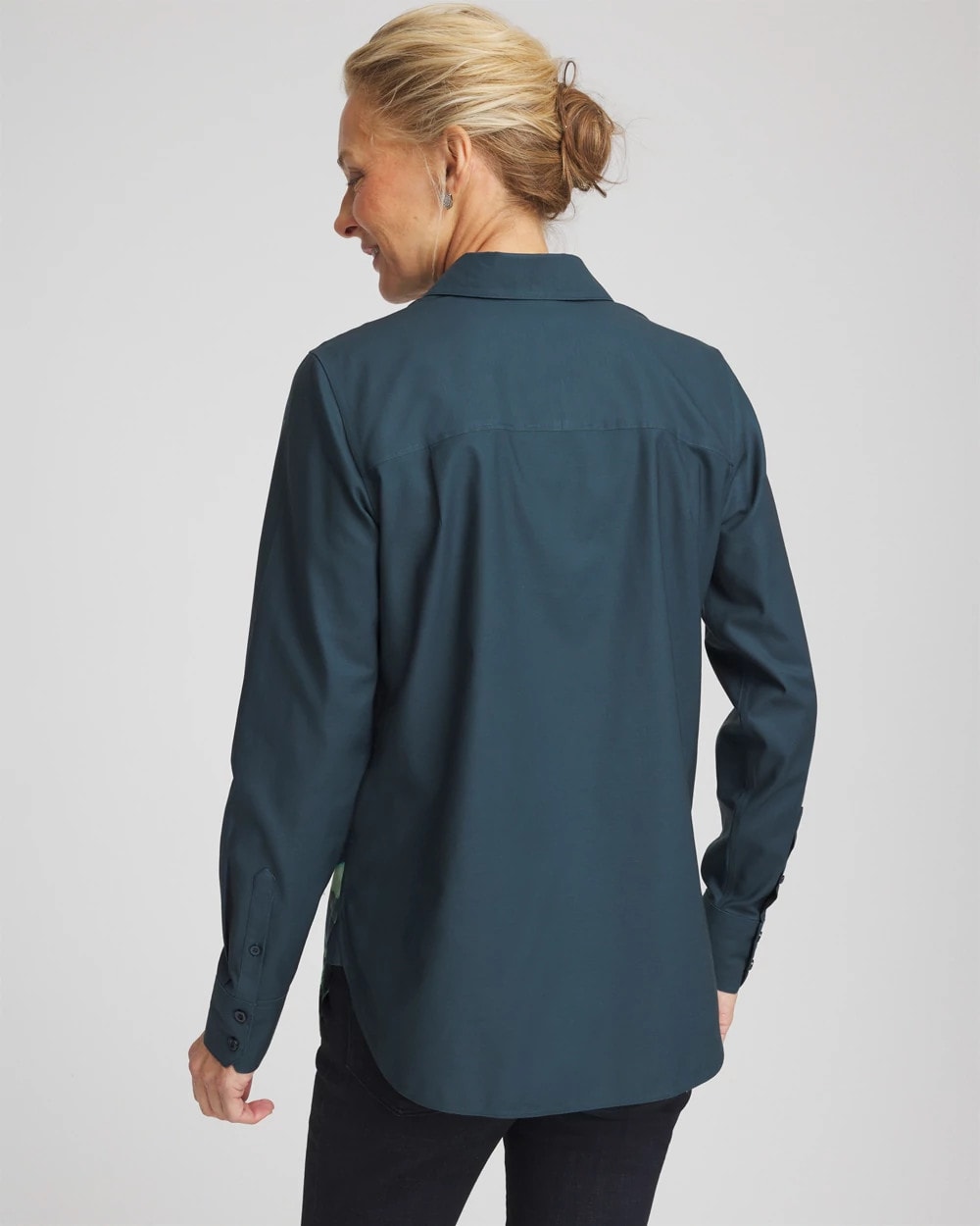 Chico's - No Iron™ Glacial Flora Sateen Shirt