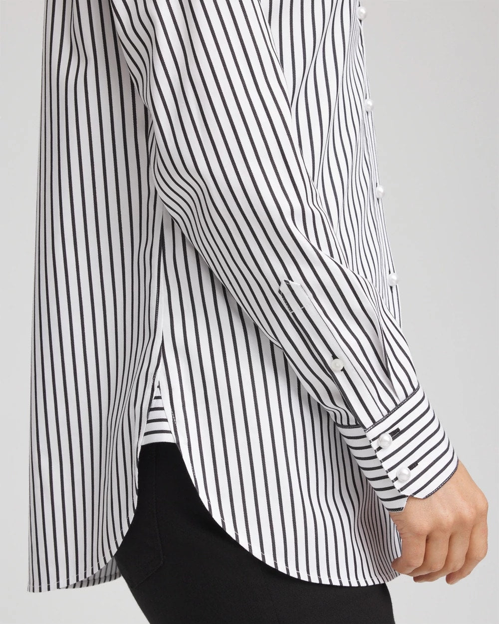Chico's - No Iron™ Lurex Striped Shirt