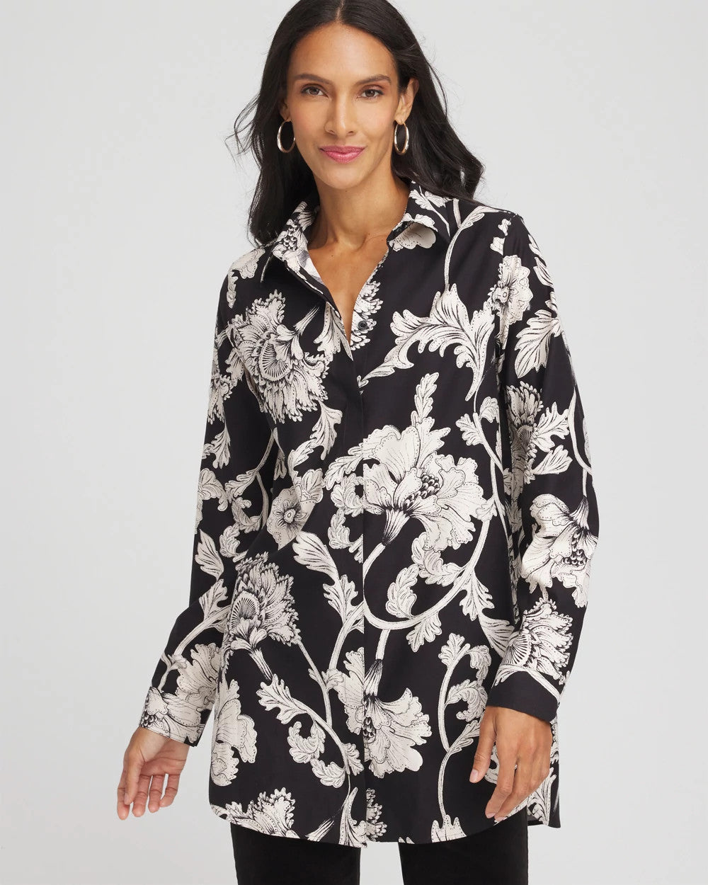 Chico's - No Iron™ Bryne Bloom Stretch Tunic