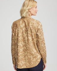 Chico's - No Iron™ Jacquard Scrolls  Shirt