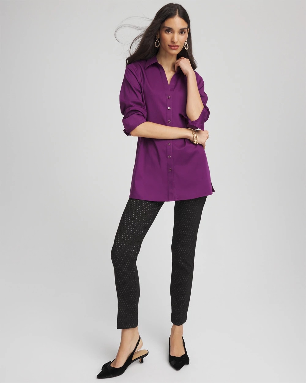 Chico's - No Iron™ Novelty Button Tunic
