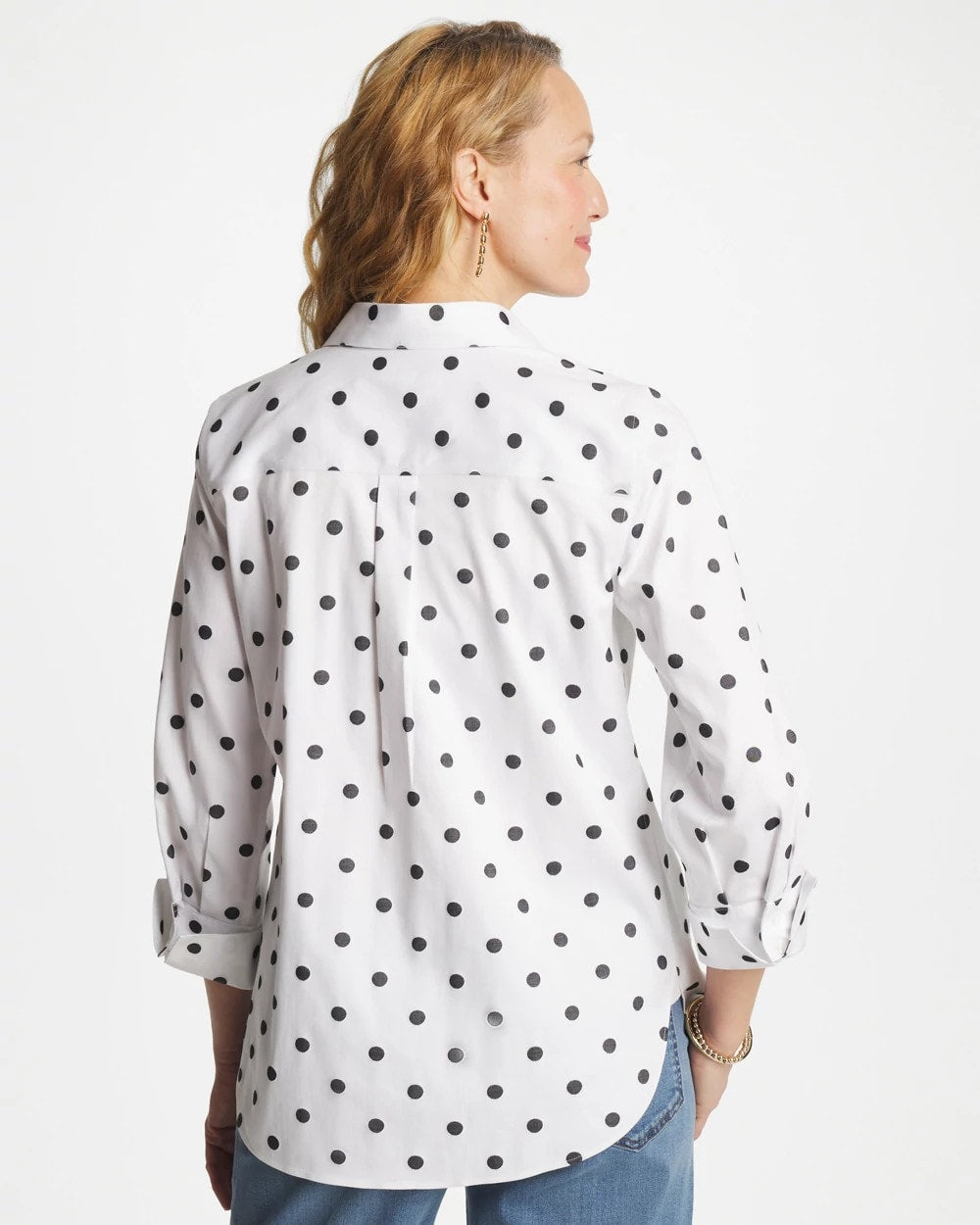 Chico's - No Iron™ Stretch Perfect Dots Shirt