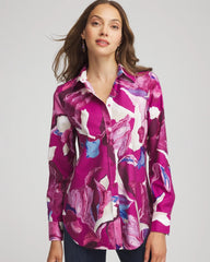 Chico's - No Iron™ Floral-Paint-Print Shirt