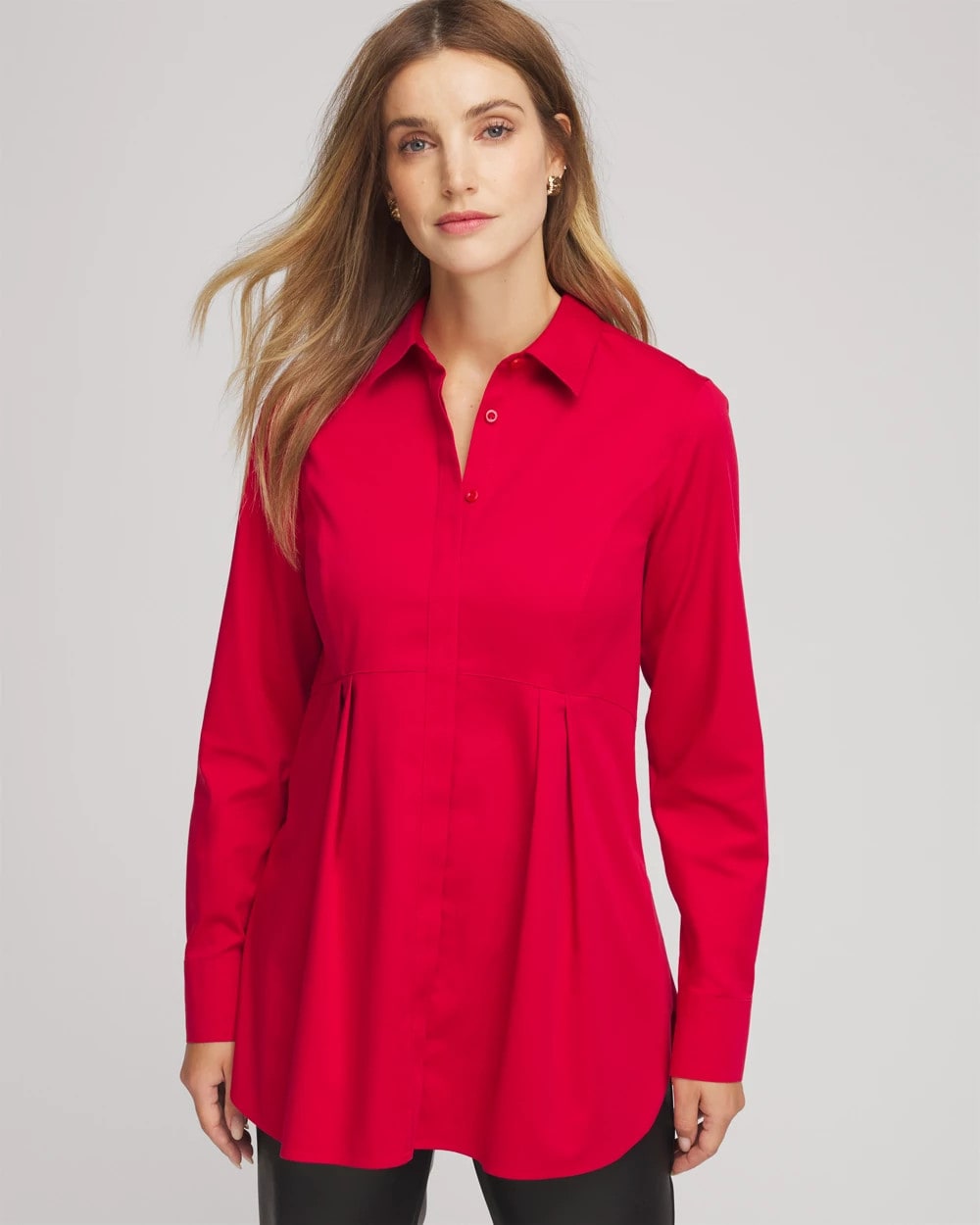 Chico's - No Iron™ Peplum Pleated Shirt