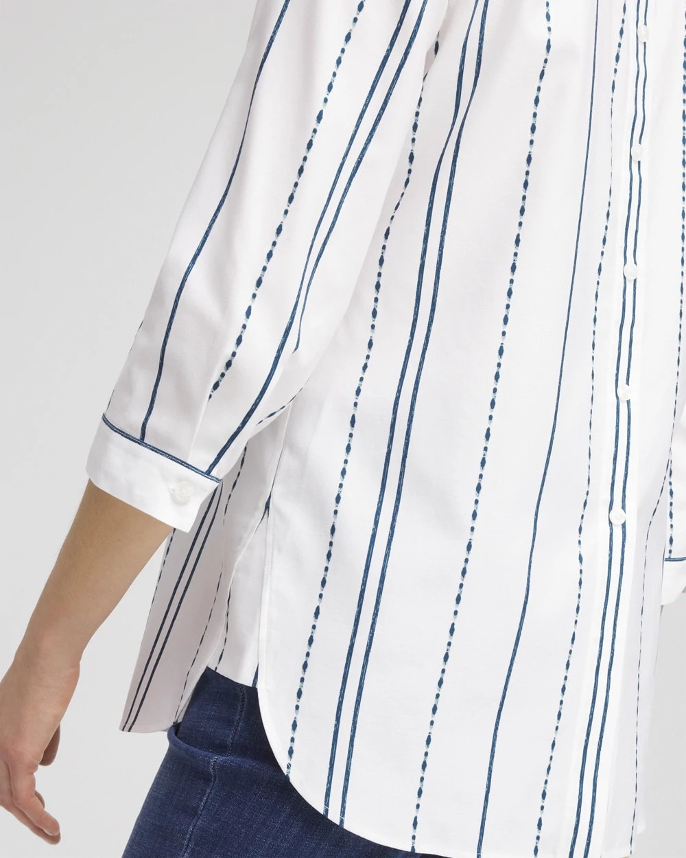 Chico's - No Iron™ Striped Buttonback Stretch Tunic