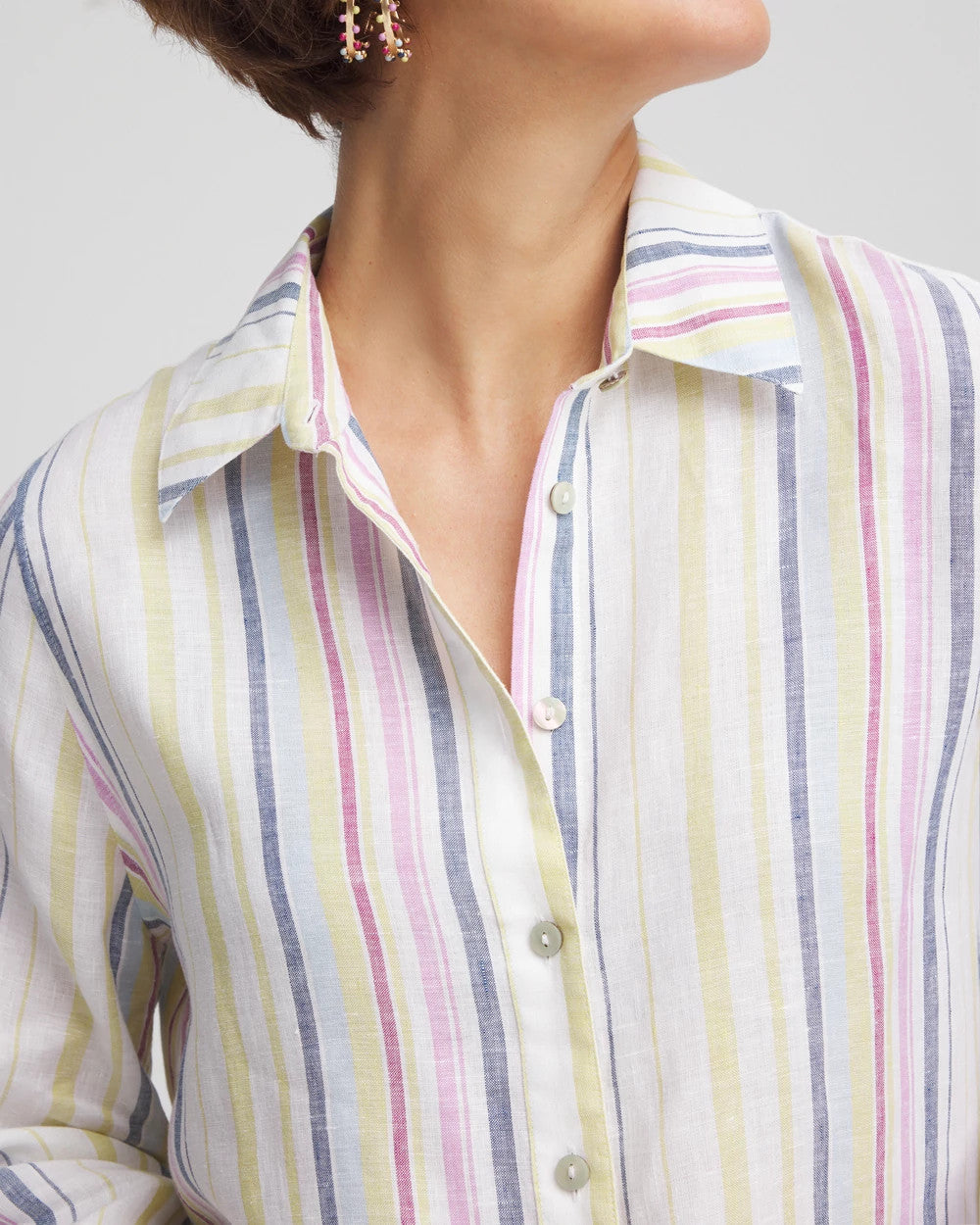 Chico's - No Iron™ Multi Stripe Linen Shirt