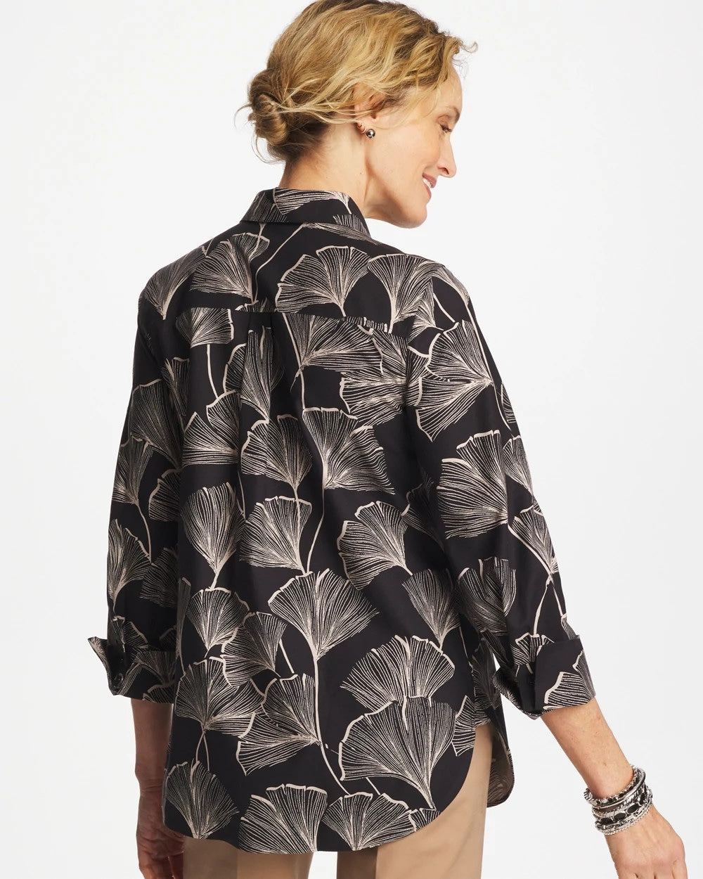 Chico's - No Iron™ Stretch Ginkgo Glory Shirt