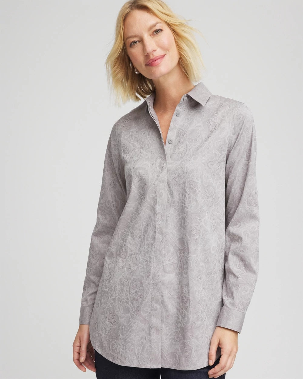 Chico's - No Iron™ Lace Jacquard Stretch Tunic