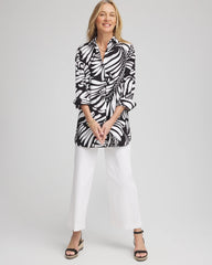 Chico's - No Iron™ Printed Palms Button Down Tunic