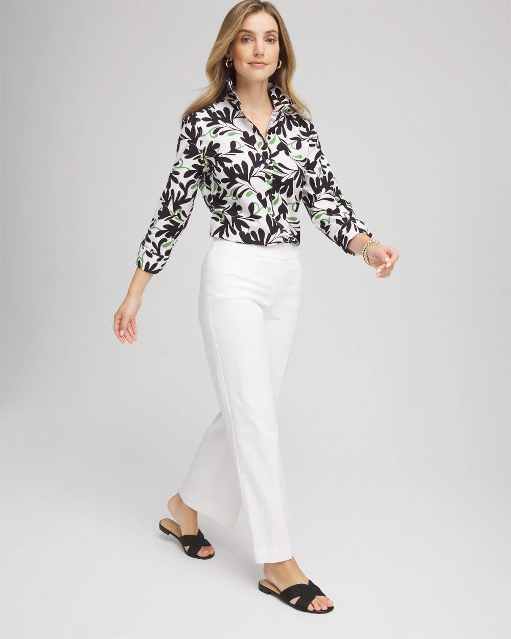Chico's - No Iron™ Abstract Floral Shirt