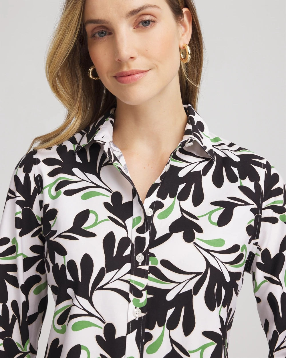 Chico's - No Iron™ Abstract Floral Shirt