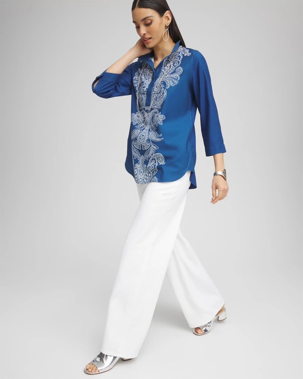Chico's - No Iron™ Paisley Buttonback Tunic