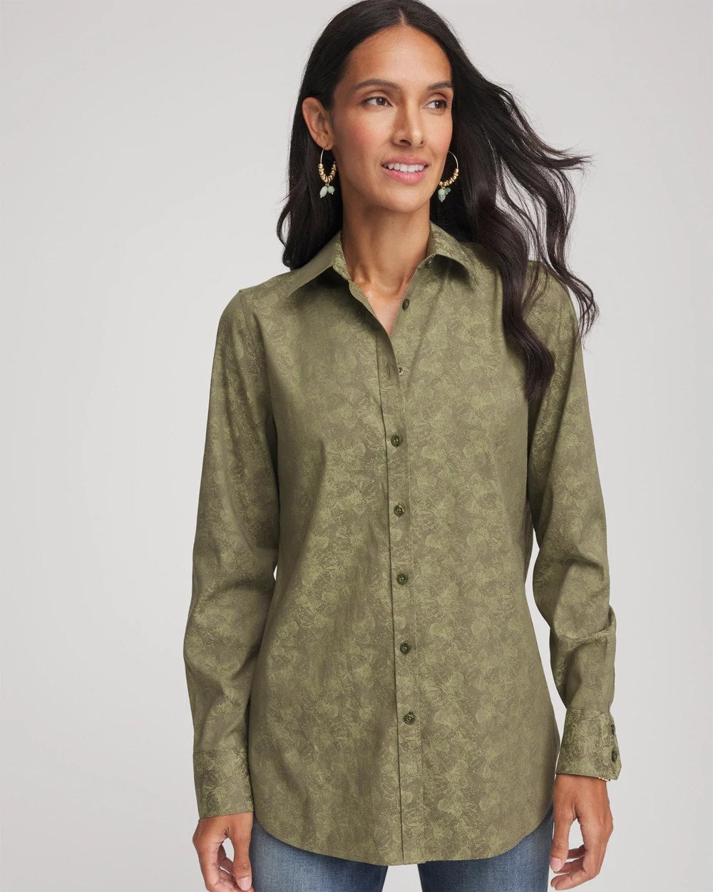 Chico's - No Iron™ Jacquard Shirt