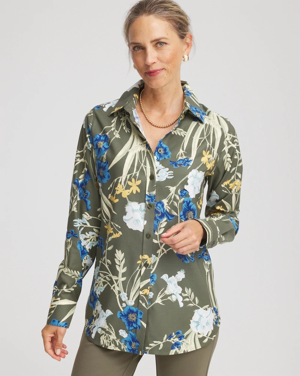 Chico's - No Iron™ Printed Sateen Shirt