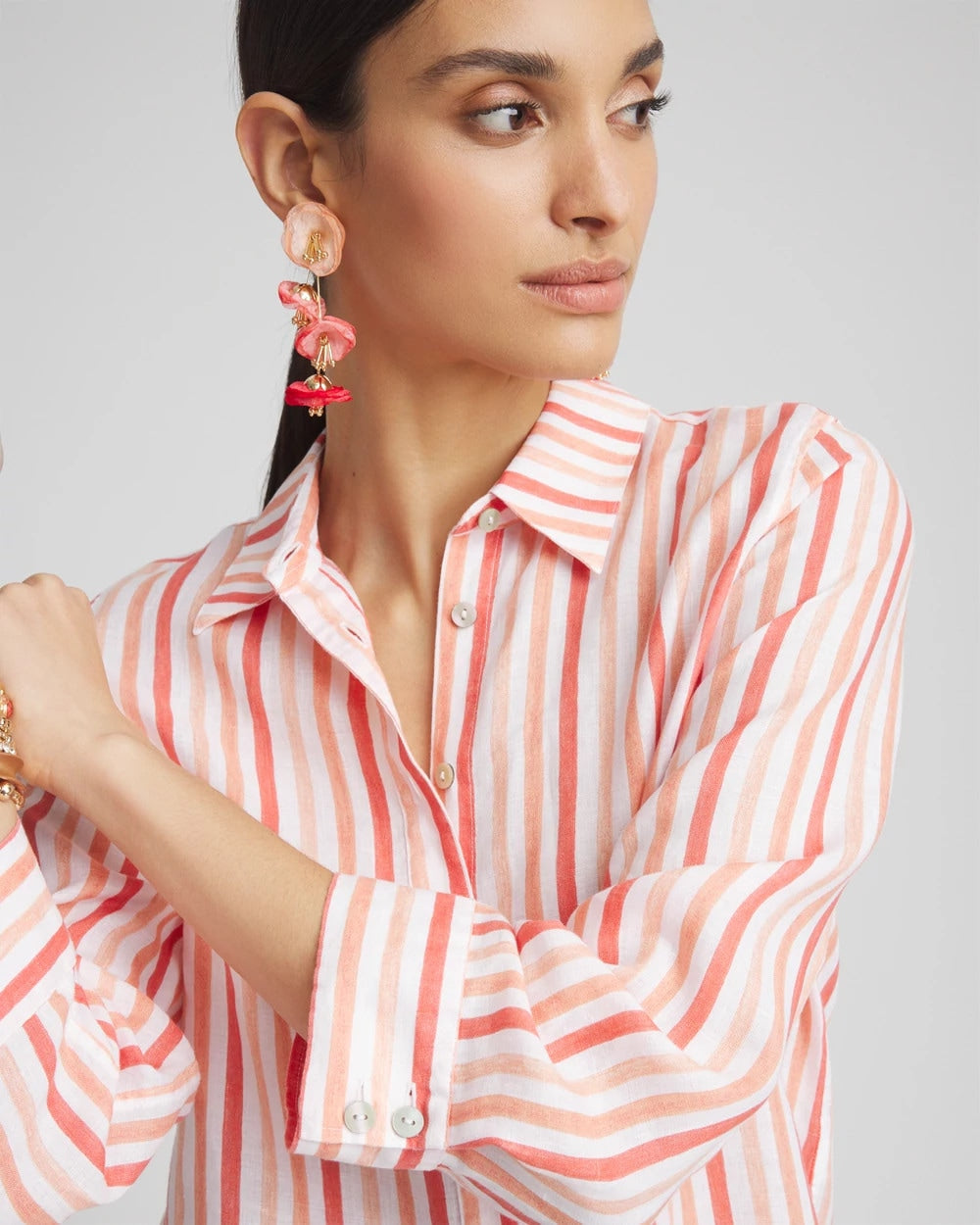 Chico's - No Iron™ Striped Linen Shirt
