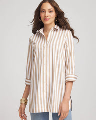 Chico's - No Iron™ Neutral Striped Tunic