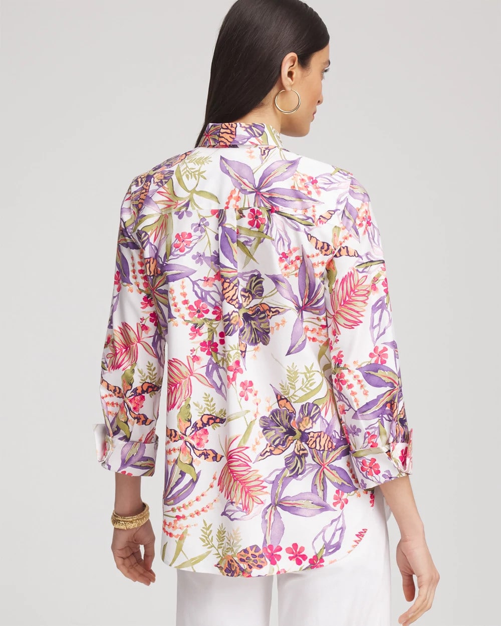 Chico's - No Iron™ Tropical Floral Stretch Shirt