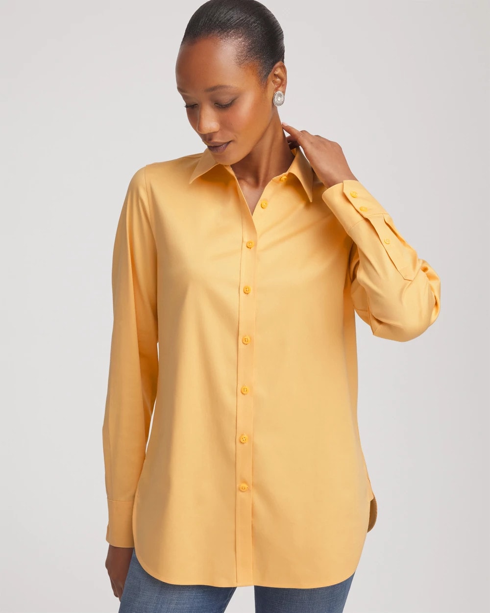 Chico's - No Iron™ Stretch-Sateen Shirt