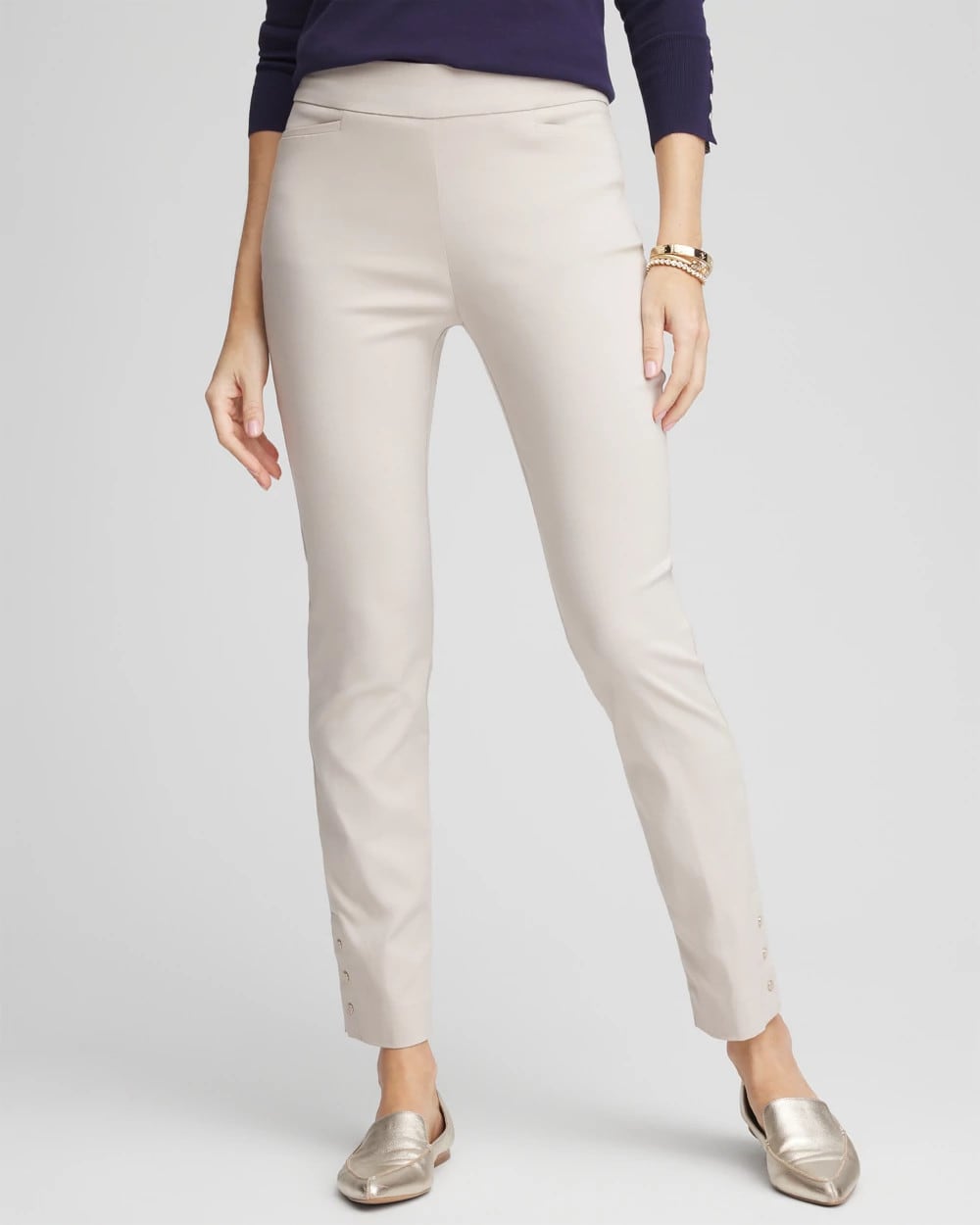 Chico's - Brigitte™ Pull-On Slim Rivet Ankle Pants