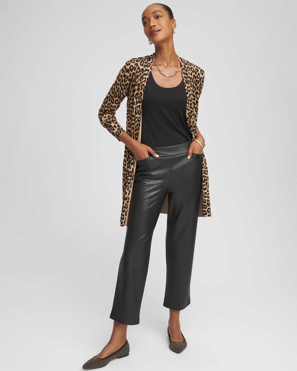 Chico's - Faux Leather Brigitte™ Pull-On Cropped Pants
