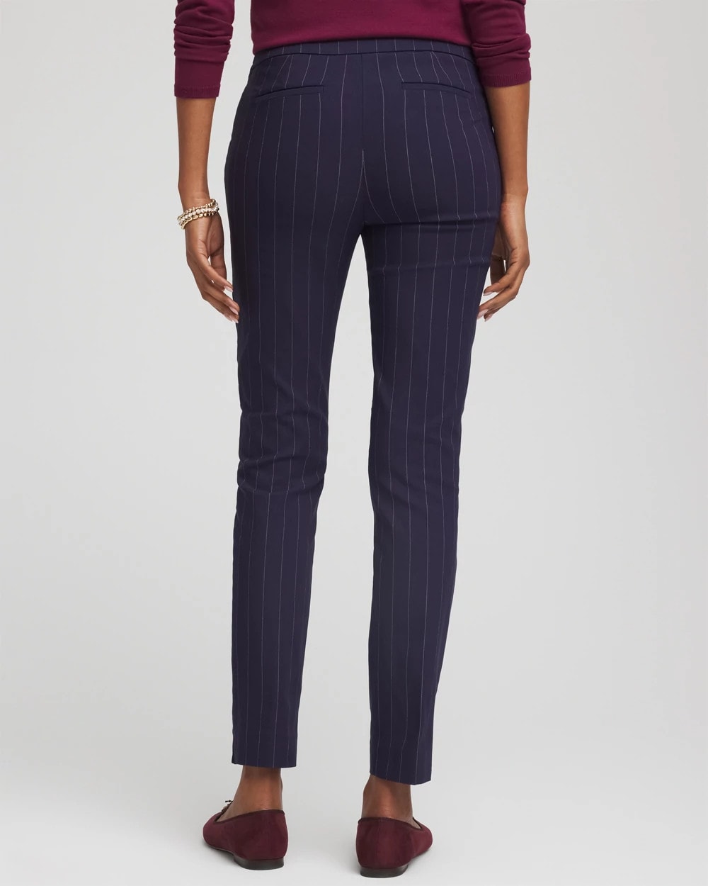 Chico's - Pinstriped Brigitte™ Slim Pull-On Ankle Pants