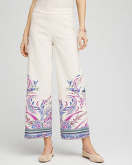 Chico's - Brigitte™ Paisley Wide-Leg Cropped Pants