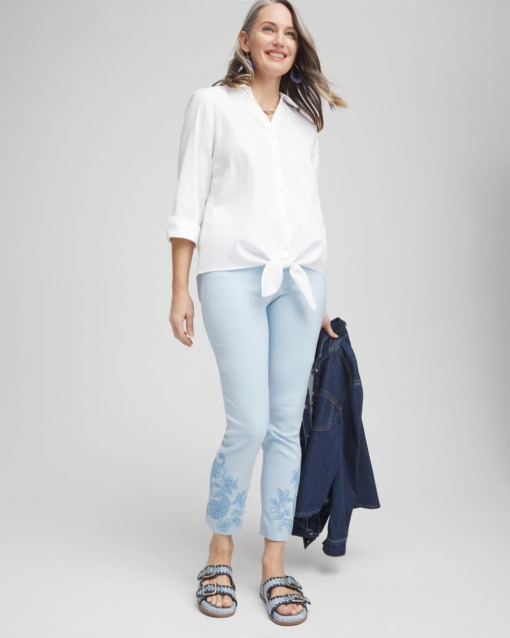 Chico's - Brigitte™ Embroidered Ankle Pants