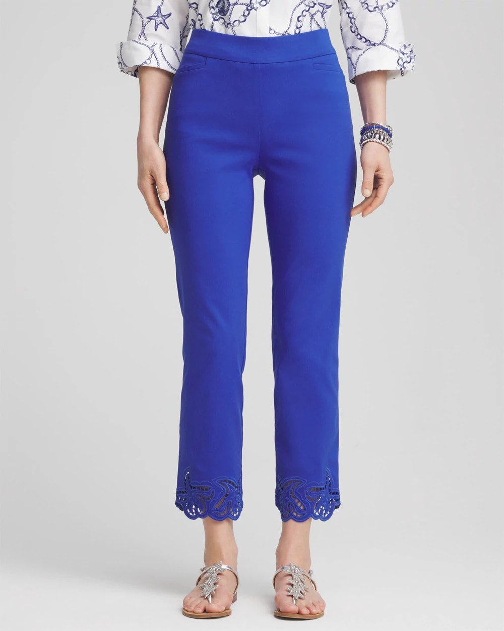 Chico's - Brigitte™ Pull-On Cutwork Cropped Pants