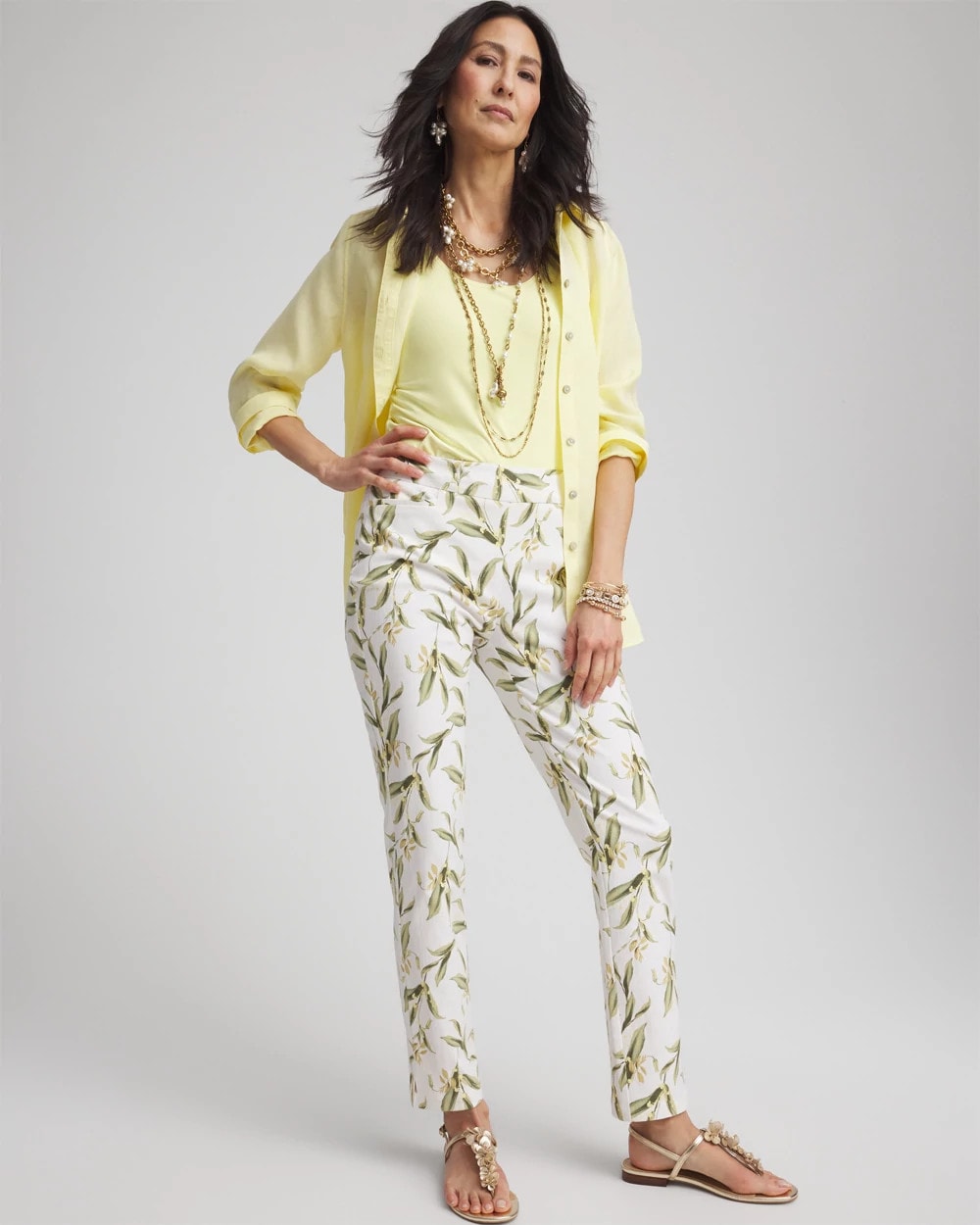 Chico's - Brigitte™ Slub Slim Ankle Pants