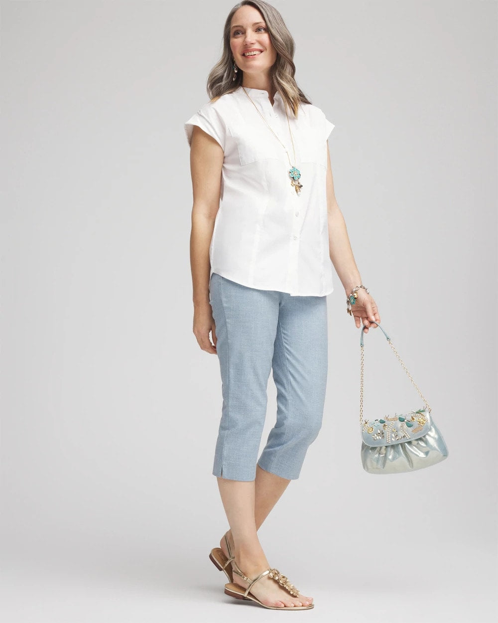 Chico's - Brigitte™ Cross Dye Capri Pants