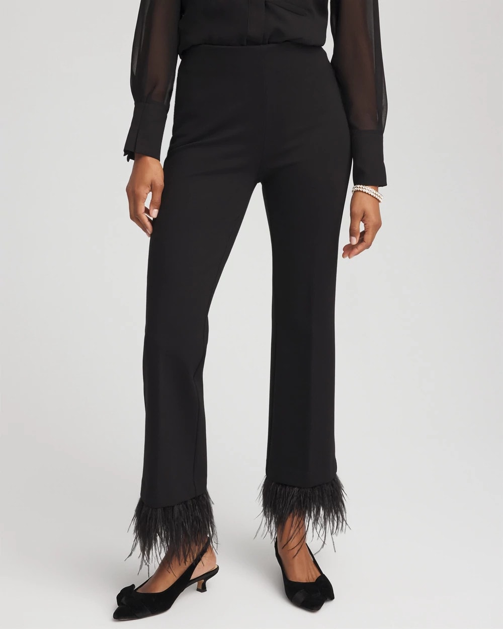 Chico's - Juliet Feathered Flared Cropped Pants